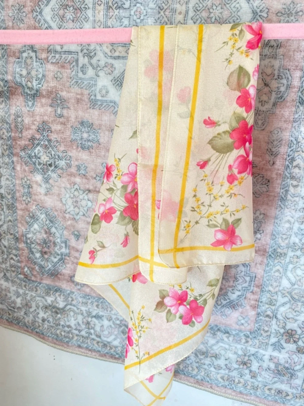 VINTAGE Midcentury style Italian Scarf 20” Square